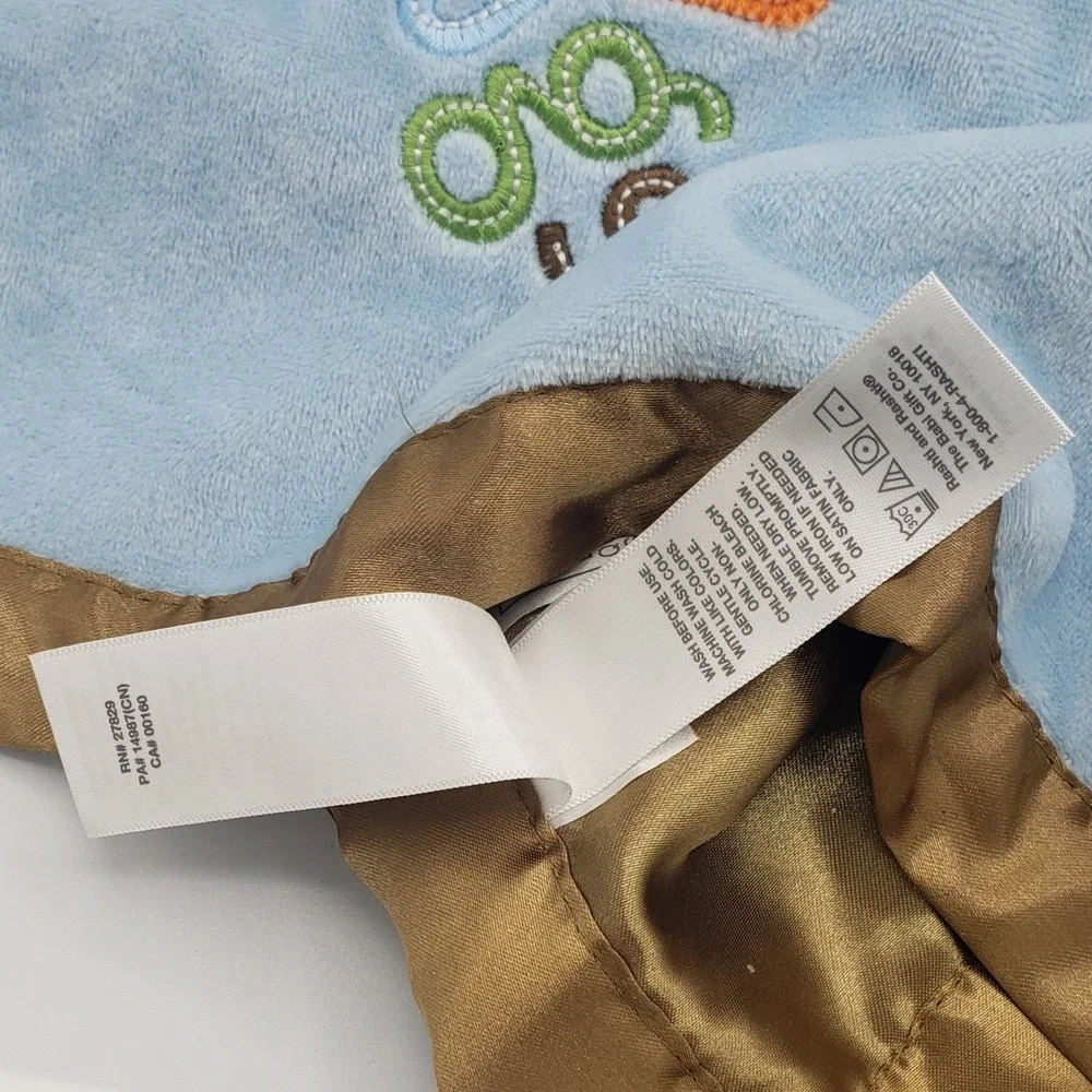 Carters Monkey Security Blanket I Love Hugs Rattle Blue Brown New‎ NWT